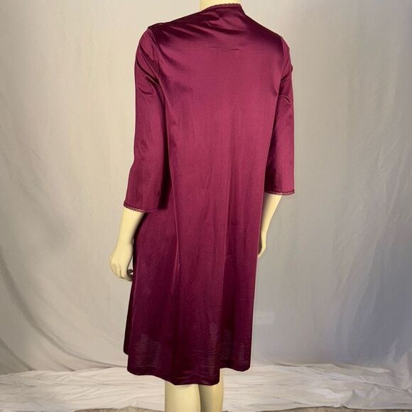 Vintage Montgomery Ward Women's Long NyyRobe Buttons Pocket Size Small - Picture 11 of 14